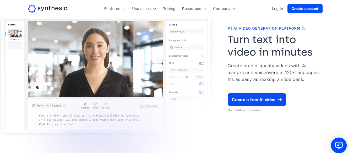 Synthesia Ai Best Top 1 Ai Video Generator And Ai Avatars